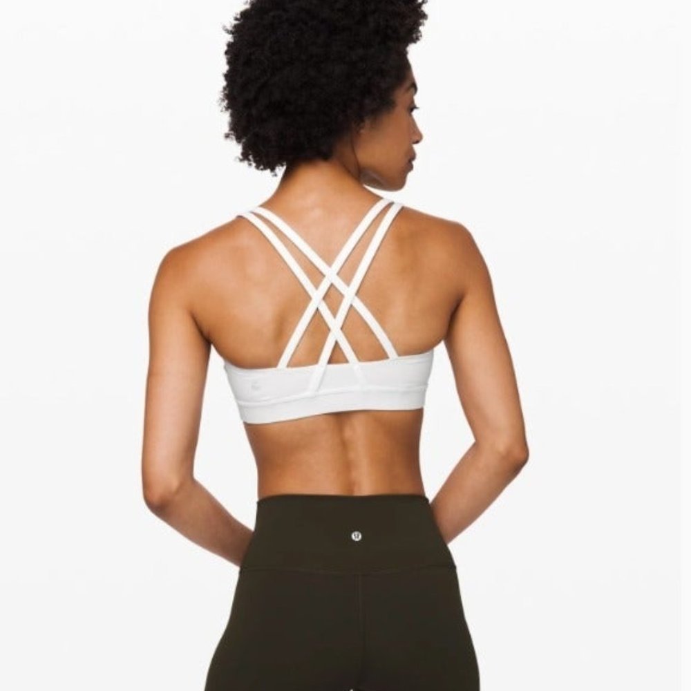 *SOLD* Lululemon Energy Sports Bra Light Gray - Picture 1 of 4